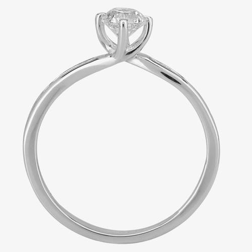 1888 Collection 18ct White Gold Brilliant Cut 0.53ct Diamond Shoulder-Set Sol... - Picture 2 of 3