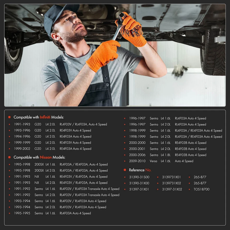 cárter de aceite de transmisión con junta para Nissan Sentra 91-06 Versa 200SX Infiniti G20 Foto 2 de 4