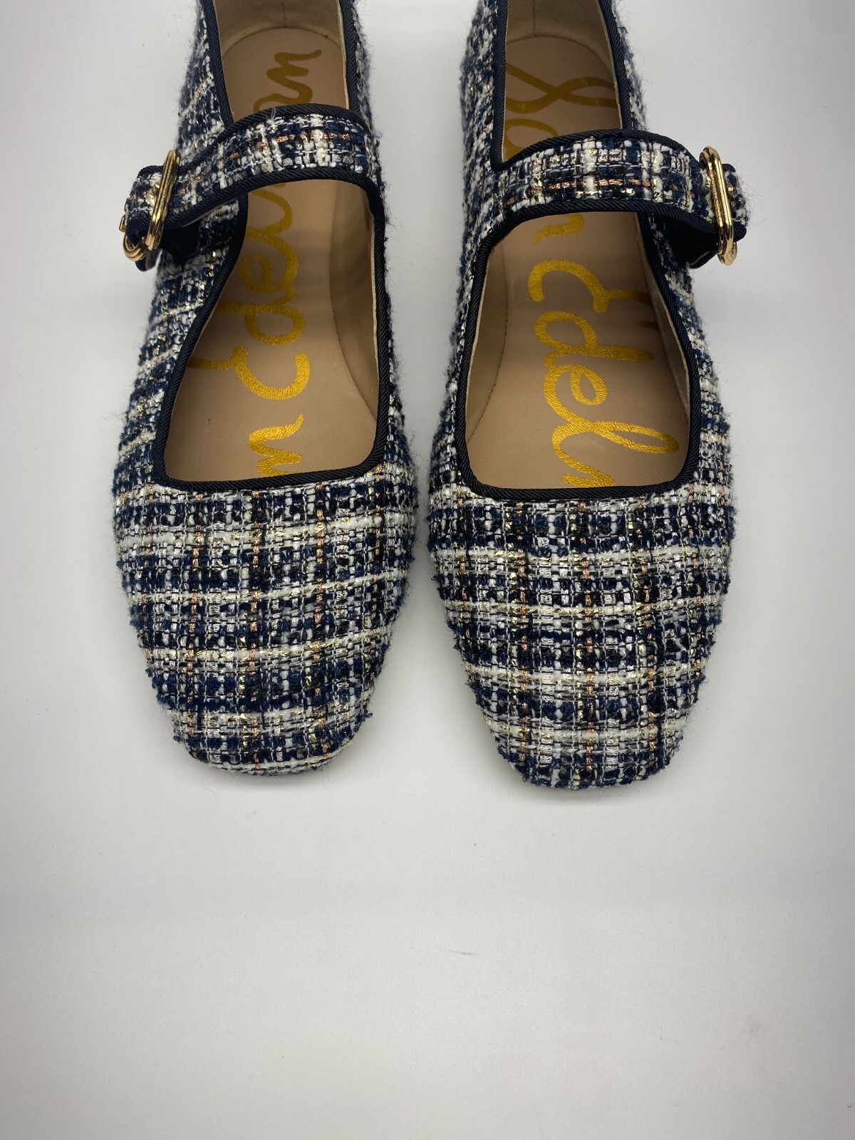 Sam Edelman Womens Michaela Mary Jane Black Boucle Flat Sz 7 M image 3