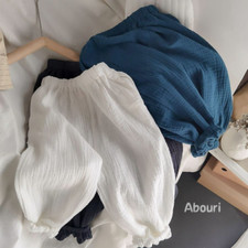 Thin Transparent Cotton Thread Children's Pants Flower Shaped Comfortable Pants