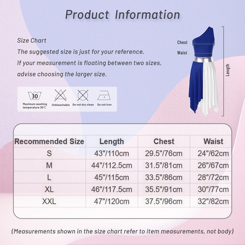 Women Skirts Sleeveless Tunic Patchwork Dress Performance Costume Praise Robe - Bild 41 von 78