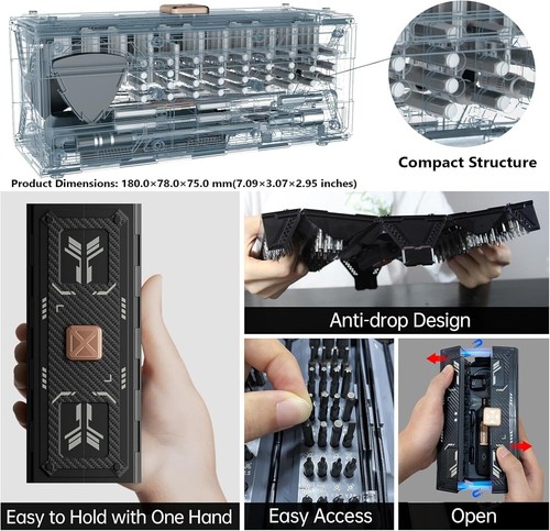 180 in 1 Precision Screwdriver Set, Computer Screwdriver Kit, - Picture 6 of 6
