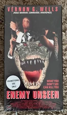 AIP HORROR VHS Enemy Unseen 1989 Crocodile Human Sacrifice Screener SEALED!!