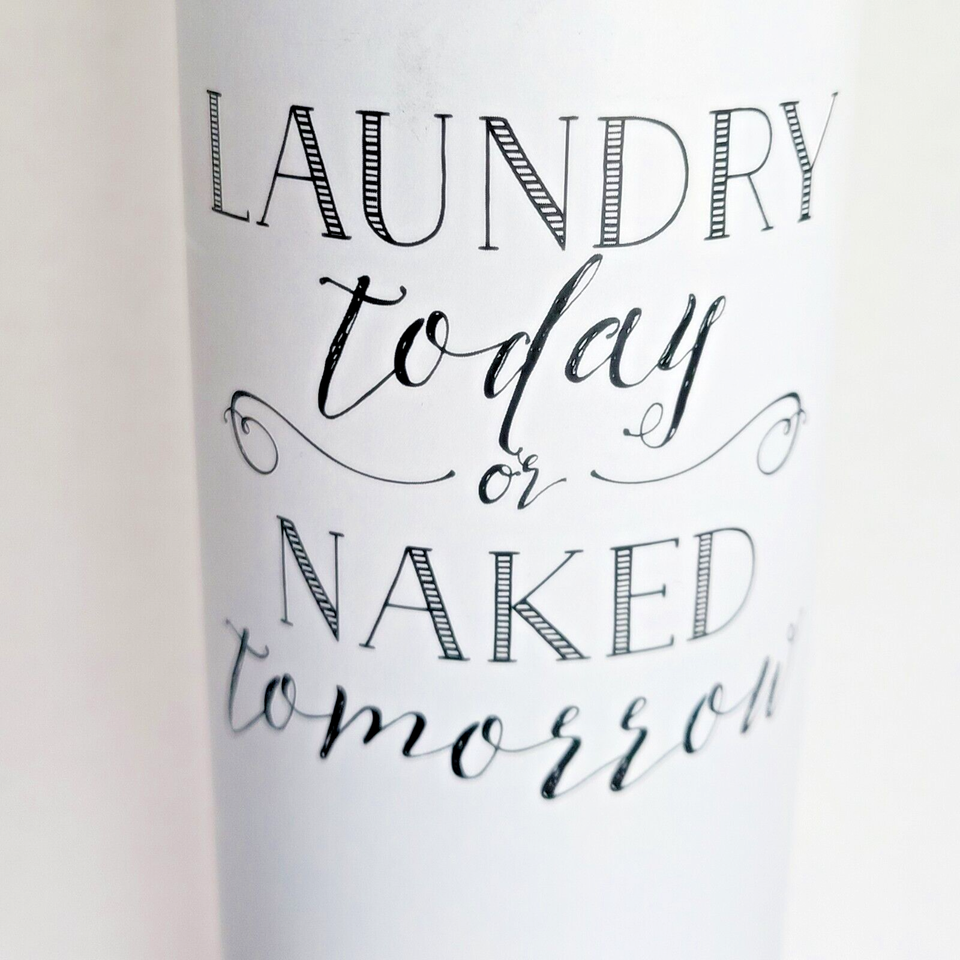 TriVink Wall Art Laundry Today or Naked Tomorrow RubOn 13" x 12" Removable eBay