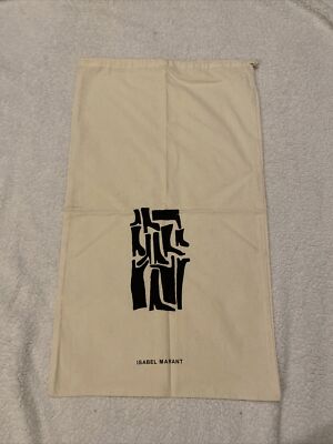 ISABEL MARANT DRAWSTRING  DUST BAG COVER TRAVEL BAG 13.5 x 23 