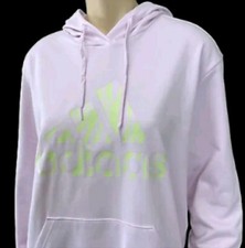 Adidas Womens Purple Green Animal Print Logo Hoodie Sweatshirt Size XS