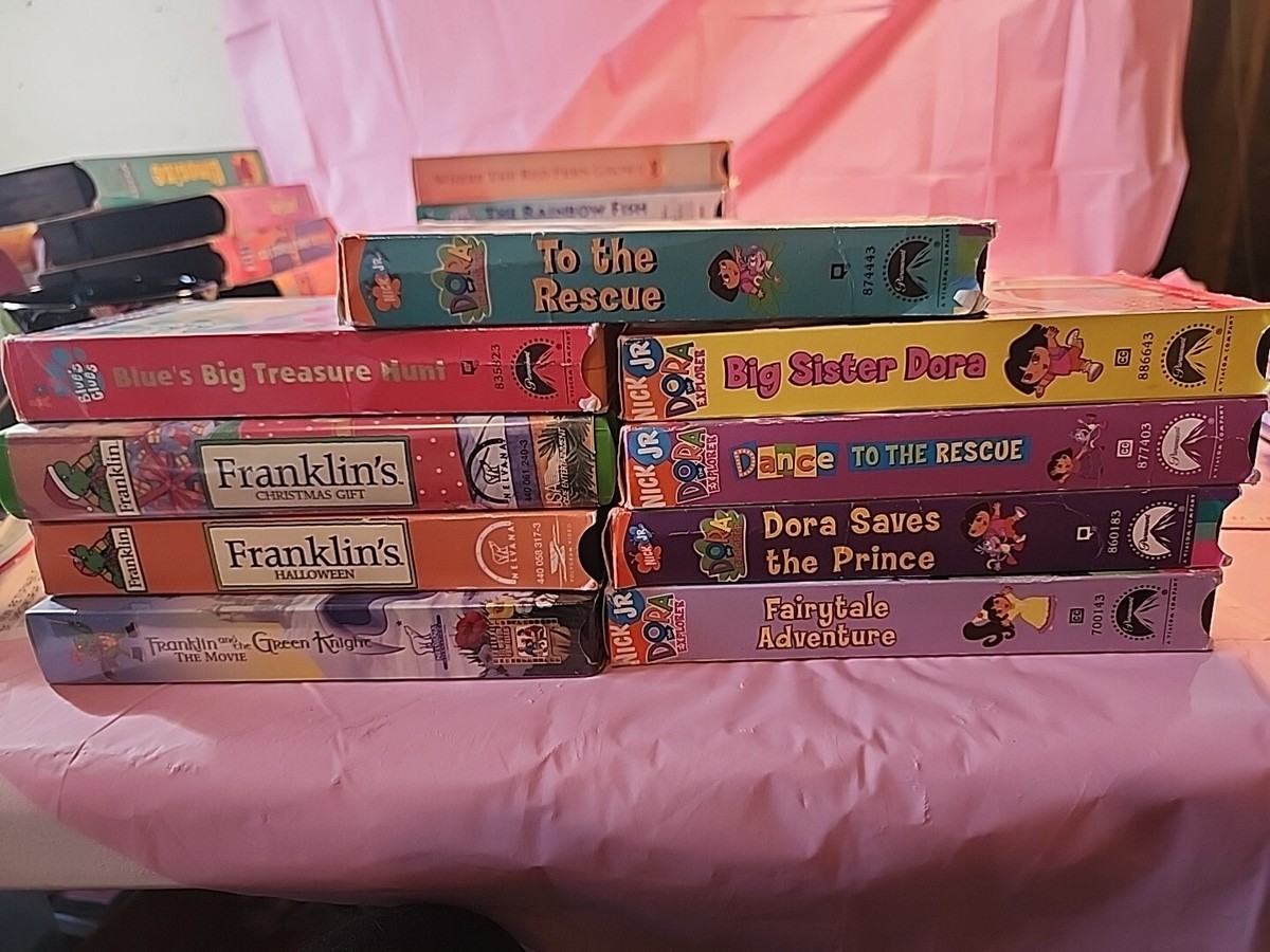 Nick Jr. VHS Lot of 9- Franklin, Blue's Clues, Dora The Explorer