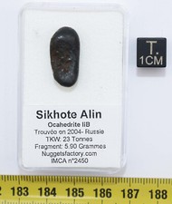 1 Sikhote Alin Meteorit - Ocahedrit IIB (Russland - 5,90 Gramm - 012 **)