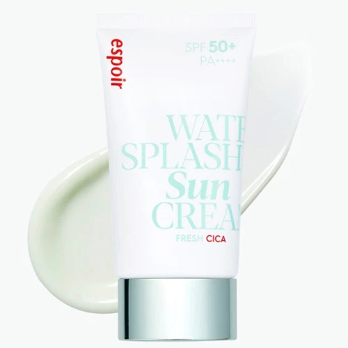 Espoir Water Splash Sun Cream Fresh Cica SPF50+ PA++++ 60ml Vegan K-beauty