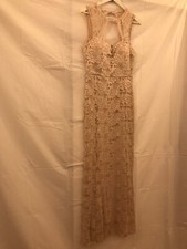 cream lace maxi dress, size 12
