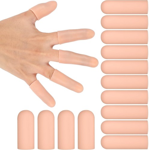 14 Pc or 20 PCS Gel Finger Cots,Silicone Finger Protectors Thumb Protector Cover - Picture 19 of 20
