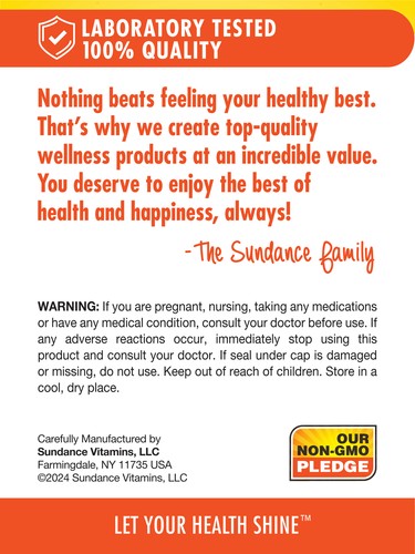 Vitamin B2 100mg | 100  Vegetarian Tablets | Non-GMO, Gluten Free | by Sundance - Picture 5 of 5