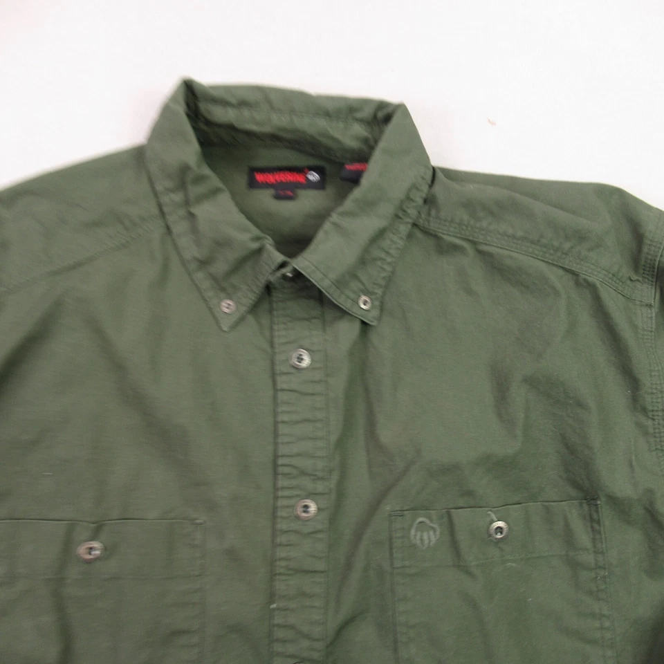 Wolverine Shirt Mens XL Long Sleeve Button Front Outdoors Cotton - Image 2 of 4