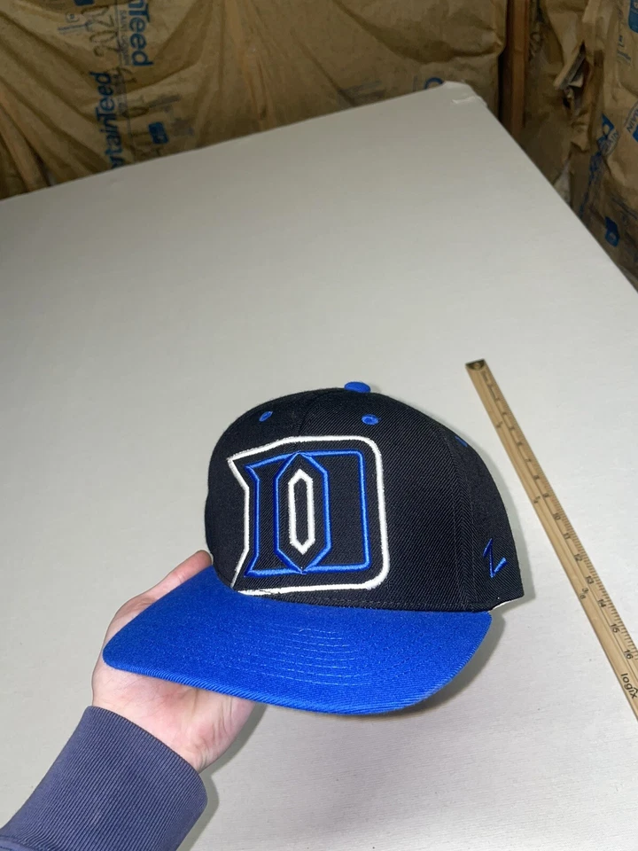 VINTAGE Duke Blue Devils Zephyr Wool Snapback The Z Hat Block Head Big Logo - Image 2 of 4