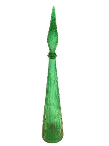 Flasche 57 cm MID CENTURY Vase Glasvase GLAS grün 50er 60er ITALY  - Bild 1 von 5
