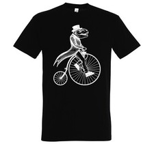 Youth Designz Herren T-Shirt T-Rex Zweirad Logo Print Fun Park Film Dinosaurier