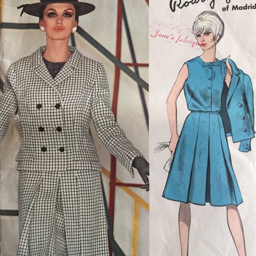 Vogue Couturier 1527 taglia 12 Rodriguez di Madrid modello da cucire non tagliato FF vintage - Foto 2 di 5