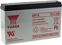Yuasa Bleiakku NP7-6 6V 7000Mah/42Wh Lead-Acid Weiß
