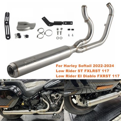 For Harley Low Rider ST FXLRST FXRST 117 2022-2024 2-into-1 Full Length Exhaust