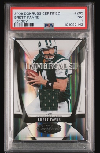 2009 Donruss Certified Immortals Brett Favre Game Worn Patch SP #'d /250 PSA