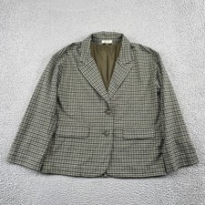 Madewell Oversized Knit Blazer Womens Medium Brown Black Houndstooth NN258