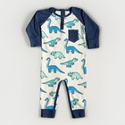 Monica + Andy Dinosaur One Piece 18-24M Organic Cotton Romper Blue — photo 1