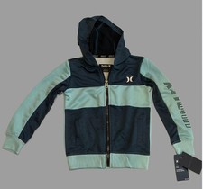 Hurley NWT Boy Size 4 sweat wicking zip Jacket Hoodie