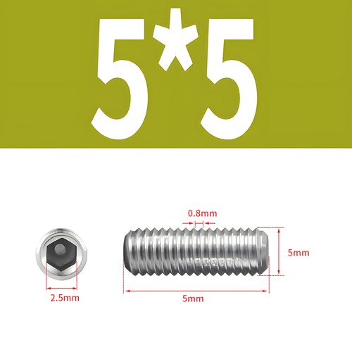 M2 - M12 GRUB SCREWS CUP POINT ALLEN KEY SOCKET SET SCREWS A2 STAINLESS STEEL - Picture 48 of 84