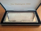 1998 $100 Franklin Silver Bar 4 Troy Ounce The Washington Mint in Case with Cert
