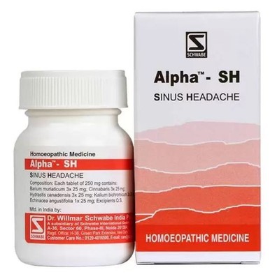 Dr. Willmar Schwabe Alpha SH (Sinus Headache)(20g)Tablets Blocked Nose,Sinusitis