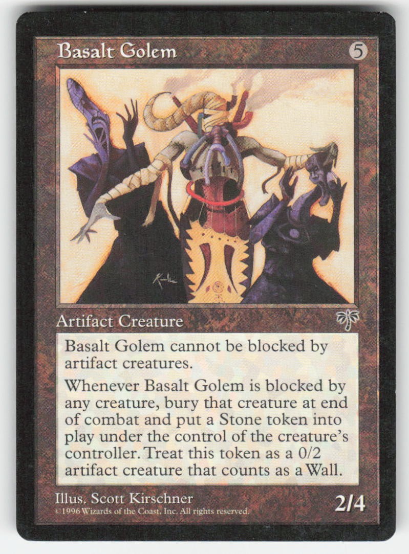1996 Basalt Golem Mirage MTG