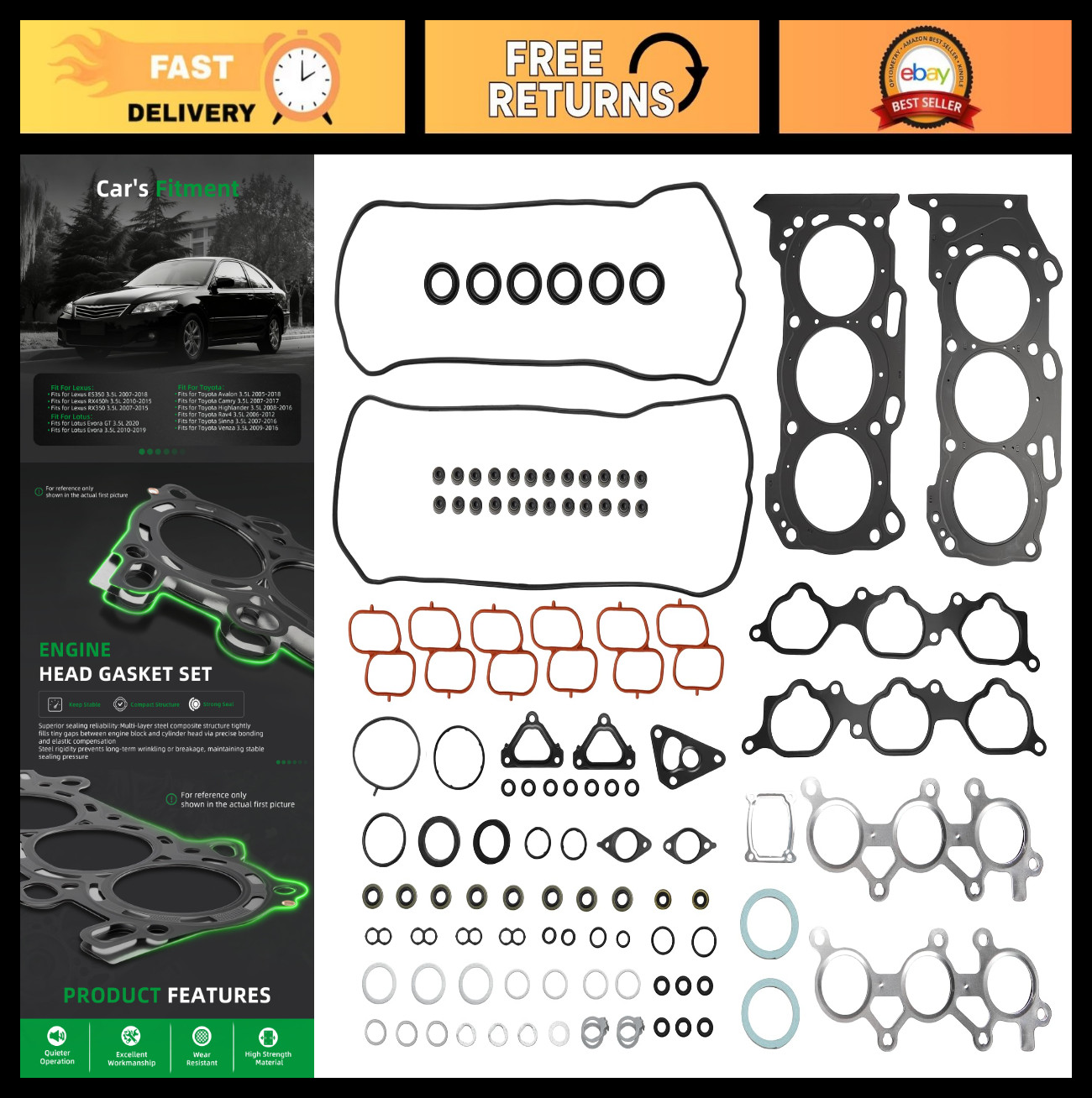 Lotus Evora 2005-2018 Engine gasket sets 70 pcs