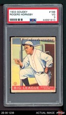 1933 Goudey #188 Rogers Hornsby Browns HOF PSA 3 - VG
