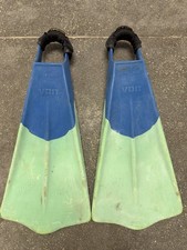 Voit Duck Feet Swim Fins   Dive Surf Scuba Snorkel  Custom SUPER XL  Green/Blu