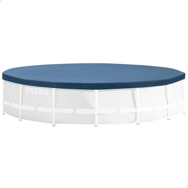 Intex Poolabdeckplane 28031 Round Cover Ø366Cm Prism Metal Frame Dunkelblau-image