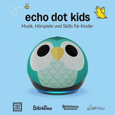 Amazon Echo Dot Kids Edition 5. Gen Smart Lautsprecher Eulen Design Neu OVP