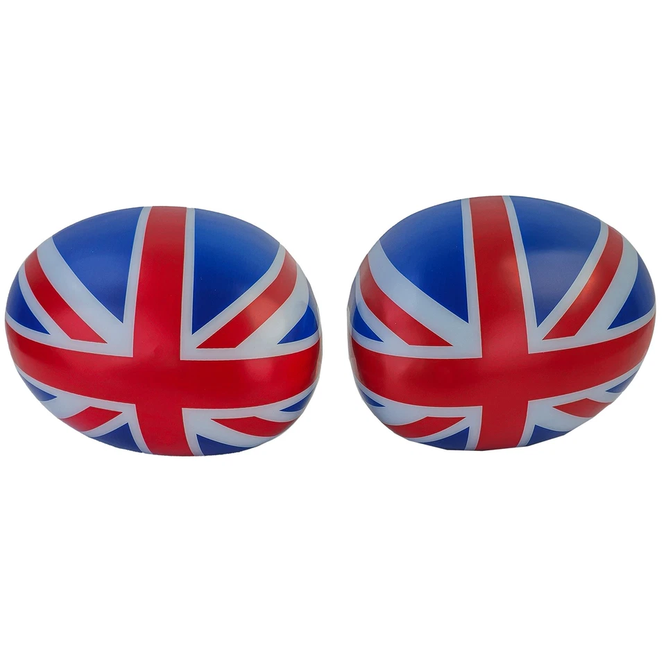 Calotte specchietti Union Jack blu bianco rosso adatte per Mini F54 F55 F56 F57 13-18 - Immagine 4 di 4