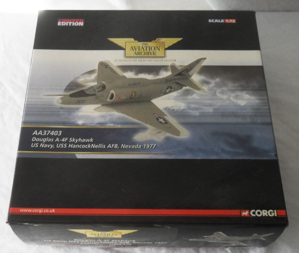 Corgi AA37403 1:72 Scale. Douglas A-4F Skyhawk US Navy. USS Hancock Nellis AFB - Image 2 of 4