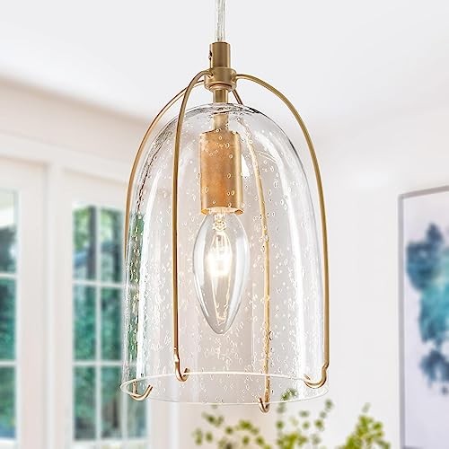 Подвесной светильник Optimant Lighting из античного золота, современное матовое стекло H01397-0029
