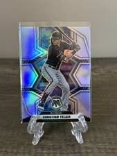 2022 Panini Mosaic Christian Yelich #113 Silver Holo Milwaukee Brewers