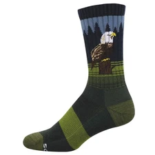 Socksmith Men's Crew Socks Merino Wool Novelty Footwear - Eagle Perch