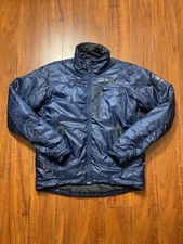 Helly Hansen Odin Isolator Jacket Mens Medium Primaloft Pertex Puffer Navy Gold