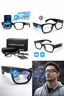 High-Tech Smart Eyewear   Touch Control, Stereo Audio, Built-In Microphone