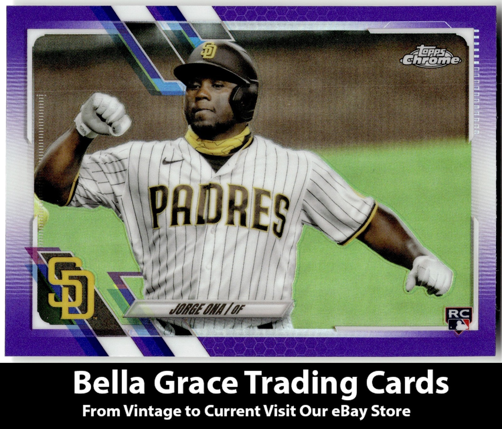 2021 Topps Chrome Update Jorge Ona #USC13 Padres Purple Refractor Rookie MLB 
