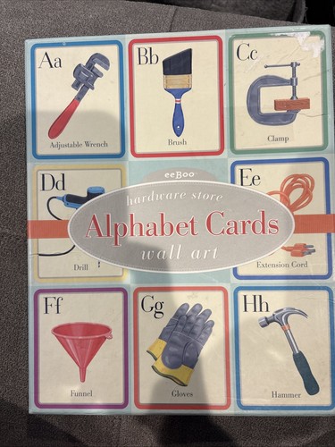 Baumarkt Alphabet Wandkarten 8 "X10" pädagogisch *offene Box, aber unbenutzt*
