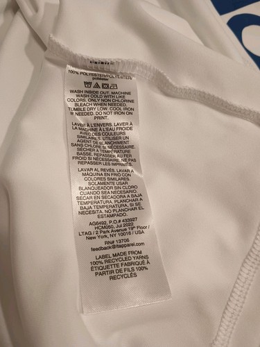 Boys Adidas Athletic Performance Quick Dry Shirt White/Blue/Green Size XL 18/20 - Picture 4 of 7