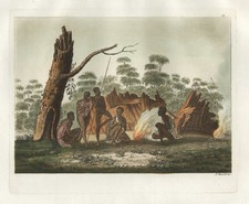 Tasmania Tasmania tubylcy akwatinta akwatinta akwatyna etching ferrario 1820