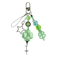 Unisex Four Leaf Clovers Phone Pendant Trendy Phone Charm Brings Positivity
