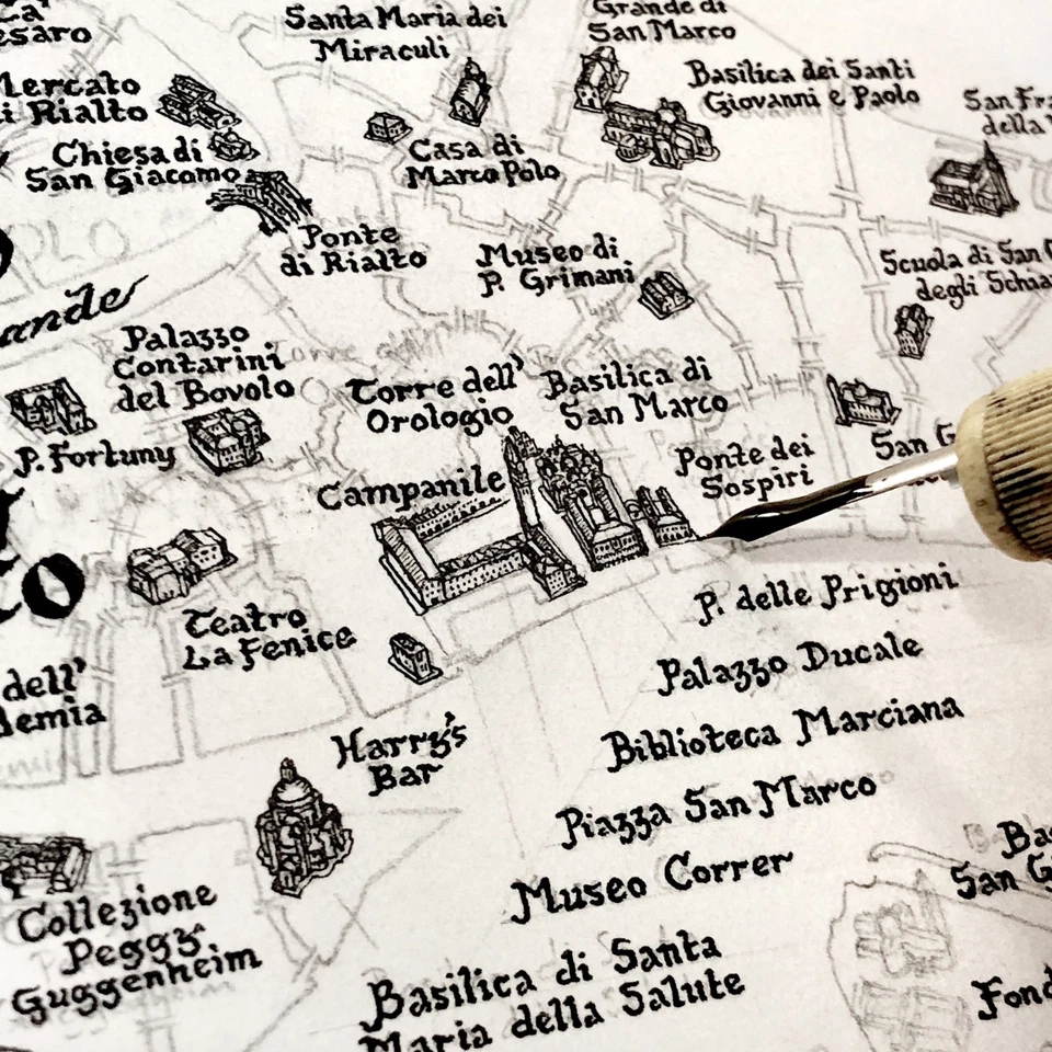 The Venice Map - Fine Art Prints by Manuscript Maps — 第 4/4 张图片