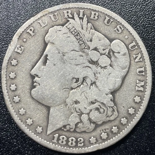 1882 cc Morgan Silver Dollar $1 VG Very Good Details Carson City